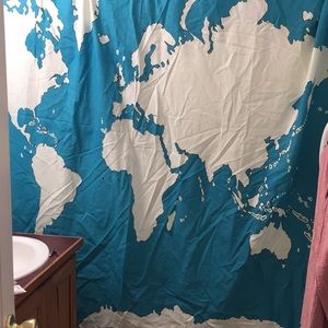 Urban Outfitters Bath Atlas Shower Curtain W Rings Poshmark